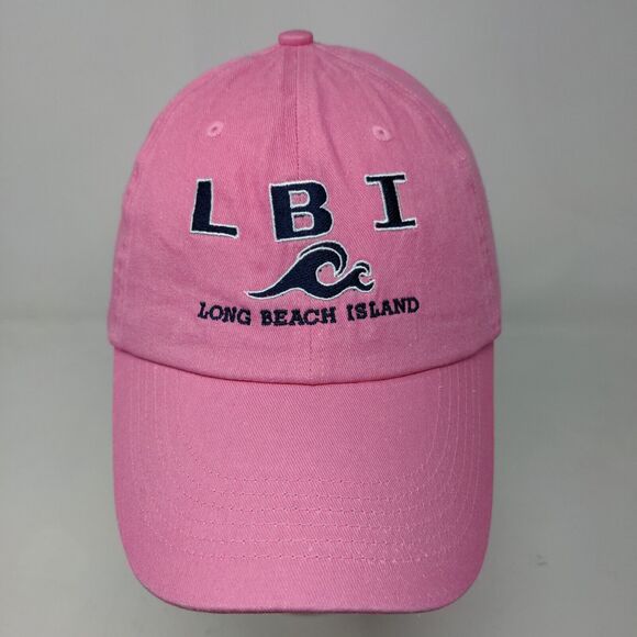 DMR Classic Women's Strapback Hat Pink Adjustable Long Beach Island Tourist Cap - Picture 3 of 11